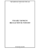 Tài liệu tập huấn Bộ luật Dân sự năm 2015