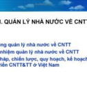 QUẢN LÝ NHÀ NƯỚC VỀ công nghệ thông tin