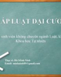 Bài giảng Pháp luật đại cương: Bài 4 - ThS. Hà Minh Ninh