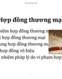 Bài giảng Hợp đồng thương mại.