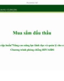 Bài giảng Mua sắm đấu thầu