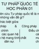 Bài giảng Tư pháp quốc tế: Chương 1