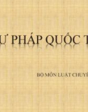 Bài giảng Tư pháp quốc tế - Chương 0: Mở đầu