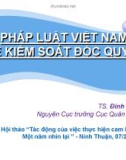 Bài giảng Pháp luật Việt Nam về kiểm soát độc quyền - TS. Đinh Thị Mỹ Loan