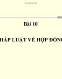 Bài giảng Bài 10: Pháp luật về hợp đồng