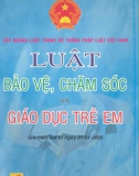 Luật bảo vệ, chăm sóc và giáo dục trẻ em - Các ngành luật trong hệ thống pháp luật Việt Nam: Phần 1