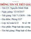 Bài giảng Pháp luật đại cương: Chương 8 - Nguyễn Minh Nhật