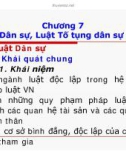 Bài giảng Pháp luật đại cương - Chương 7 Luật Dân sự, Luật Tố tụng dân sự