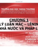 Bài giảng Pháp luật đại cương: Chương 1 - GV. Nguyễn Hoàng Mỹ Linh