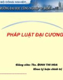 Bài giảng Pháp luật đại cương: Bài 5 - Ths. Đinh Thị Hoa