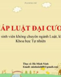 Bài giảng Pháp luật đại cương: Bài 5 - ThS. Hà Minh Ninh