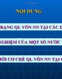 ĐỔI MỚI PHƯƠNG THỨC QUẢN LÝ VỐN NHÀ NƯỚC TẠI CÁC DOANH NGHIỆP