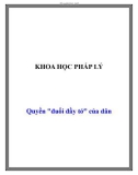 Quyền đuổi đầy tớ' của dân