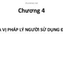 Bài giảng luật đất đai - Chương 4 ĐỊA VỊ PHÁP LÝ NGƯỜI SỬ DỤNG ĐẤT