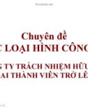 Bài giảng Pháp luật kinh doanh: Các loại hình công ty - Công ty trách nhiệm hữu hạn hai thành viên trở lên