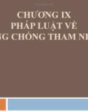 Bài giảng Nhà nước và pháp luật đại cương - Chương 9: Pháp luật về phòng chống tham nhũng (Lương Thanh Bình)