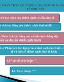 Bài giảng Phân tích chính sách kinh tế, thương mại - Chương 4: Phân tích tác động của một số chính sách kinh tế chủ yếu