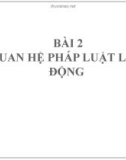 Bài giảng Luât lao động: Bài 2 - TS. Đoàn Thị Phương Diệp