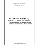 Cẩm nang hướng dẫn nghiệp vụ giải quyết khiếu nại, tố cáo (Tài liệu tuyên truyền, phổ biến, giáo dục pháp luật cho cán bộ, nhân dân ở xã, phường, thị trấn)