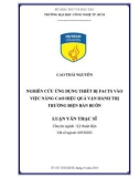 Luận văn Thạc sĩ Kỹ thuật điện: Nghiên cứu ứng dụng thiết bị facts vào việc nâng cao hiệu quả vận hành thị trường điện bán buôn