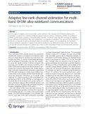 Báo cáo hóa học: Adaptive low-rank channel estimation for multiband OFDM ultra-wideband communications