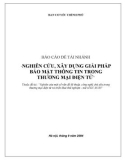 Báo cáo: Nghiên cứu, xây dựng giải pháp bảo mật thông tin trong thương mại điện tử - Ban cơ yếu chính phủ