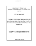 Luận văn Thạc sĩ Kinh tế: Các nhân tố tác động đến tính kịp thời Báo cáo tài chính của các công ty có vốn đầu tư nước ngoài niêm yết trên sàn giao dịch HOSE