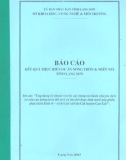 Báo cáo kết quả thực hiện dự án: Ứng dụng khoa học tiến bộ xây dựng Mô hình chuyển dịch cơ cấu cây trồng trên đất một vụ lúa kết hợp chăn nuôi góp phần phát triển kinh tế - xã hội tại xã Gia Cát, huyện Cao Lộc