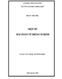 Luận văn Thạc sĩ Toán học: Một số bài toán về điểm cố định