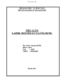 TIỂU LUÂN LAZER- NGUYÊN LÝ VÀ ỨNG DỤNG