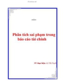 Phân tích sai phạm trong báo cáo tài chính