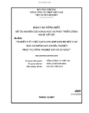 Báo cáo: Nghiên cứu chế tạo gang hợp kim độ bền cao Mác GX330NiCr42 làm đĩa nghiền phục vụ công nghiệp sản xuất giấy