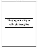 Tổng hợp các công cụ miễn phí trong Seo