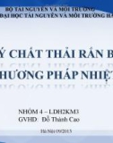 Bài thuyết trình: Xử lý chất thải rắn bằng phương pháp nhiệt