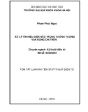 Tóm tắt Luận án Tiến sĩ Kỹ thuật điện tử: Xử lý tín hiệu điện não trong tưởng tượng vận động chi trên