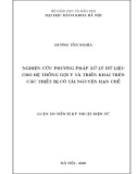 Luận án Tiến sĩ Kỹ thuật điện tử: Nghiên cứu phương pháp xử lý dữ liệu cho hệ thống gợi ý và triển khai trên các thiết bị có tài nguyên hạn chế