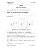 Bài tập dài Truyền động điện tự động - Đề tài: Khảo sát và tính toán các tham số cho hệ truyền động T - Đ