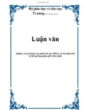 Luận văn: Nghiên cứu hệ thống trạm phát trên tàu 700Teu, đi sâu phân tích hệ thống Bảng phân phối điện chính