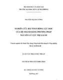 Luận văn Thạc sĩ Kĩ thuật: Nghiên cứu bài toán động lực học của hệ thanh bằng phương pháp nguyên lý cực trị Gauss