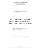 Tóm tắt Luận án tiến sĩ Kỹ thuật: Xử lý tín hiệu đa chiều trong thông tin di động băng rộng đa người dùng