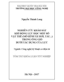 Tóm tắt khóa luận tốt nghiệp: nghiên cứu khảo sát khí động lực học một số vật thể (mô hình xe hơi, tàu...) trong ống gió dưới tác dụng của lực