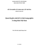 Đề tài nghiên cứu khoa học cấp trường: Quan hệ giữa sinh kế và tình trạng nghèo ở nông thôn Việt Nam