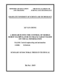 Summary of Doctoral thesis in Technical: A research into the control of mobile robot manipulator to track target based on visual information