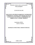 Summary of Doctoral Thesis in Physics: Influence of spontaneously generated coherence and relative phase between laser fields on optical properties of three-level atomic medium