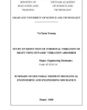 Summary Of Doctoral Thesis In Mechanical Engineering And Engineering Mechanics: Study on reduction of torsional vibration of shaft using dynamic vibration absorber