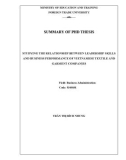 Summary of Phd thesis Business administration: Studying the relationship between leadership skills and business performance of Vietnamese textile and garment companies