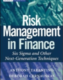 Ebook Risk management in finance: Six sigma and other next-generation techniques - Part 1