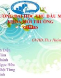 Bài thuyết trình: Tổng luận tài nguyên nước & mục đích của học phần thủy văn môi trường