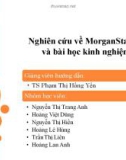 Nghiên cứu về MorganStanley và bài học kinh nghiệm