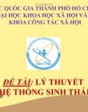 Bài thuyết trình nhóm: Lý thuyết hệ thống sinh thái